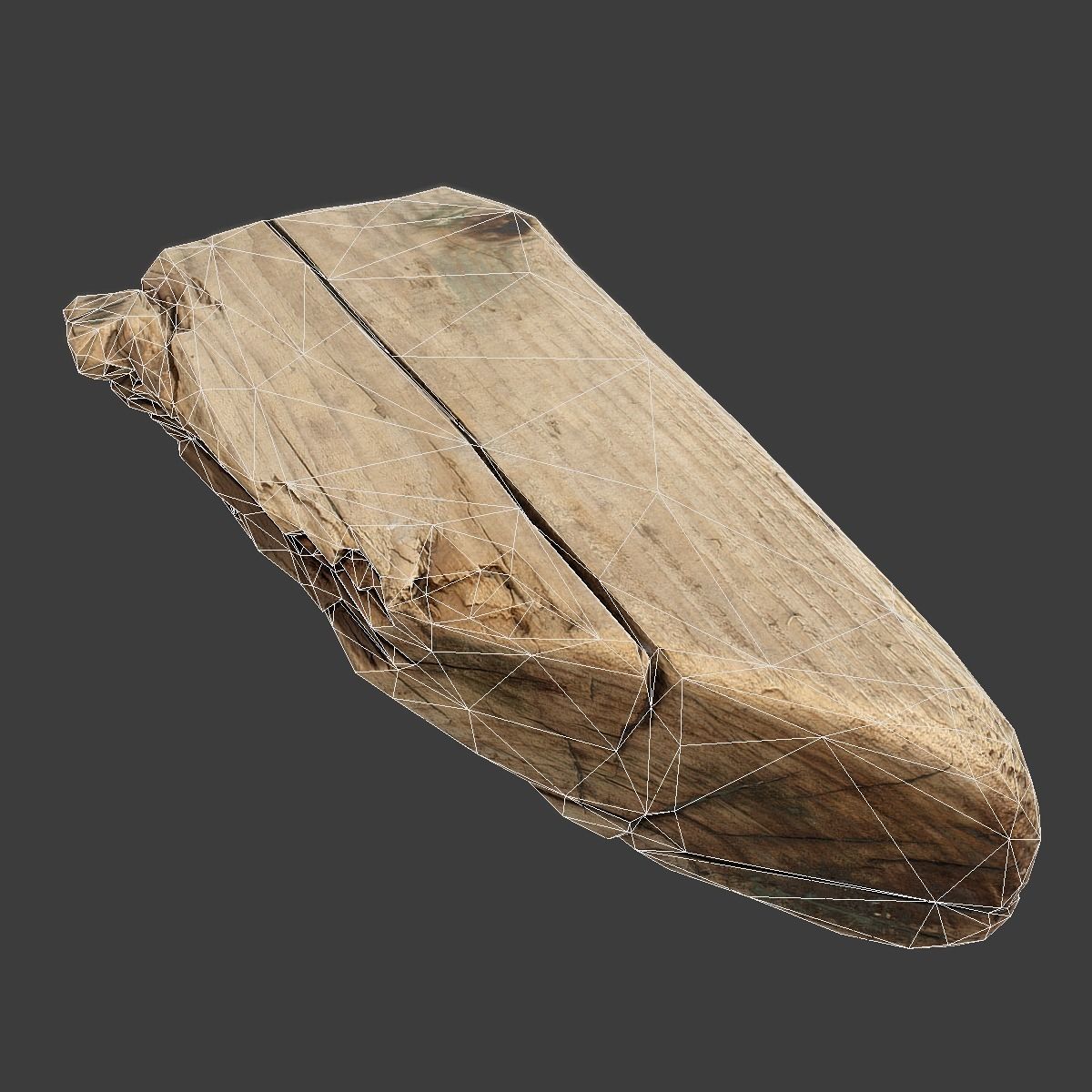 Wood Timber Rotten Debris Low-poly 3D model_9