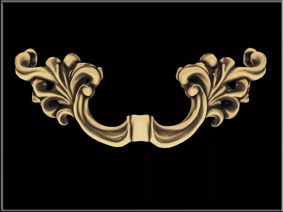Dresser drawer handle Shabby Chic Low-poly 3D model