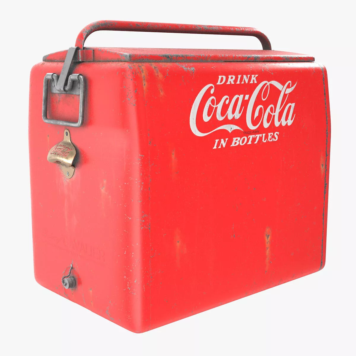 Old Coca Cola Cooler 3D model