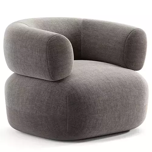 Puffer chair by Moving Mountains 3D model 4
