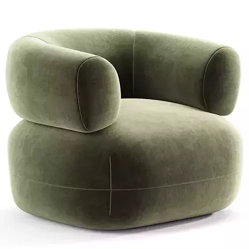 Puffer chair by Moving Mountains 3D model 2