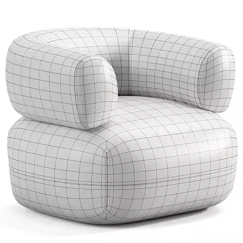 Puffer chair by Moving Mountains 3D model 7