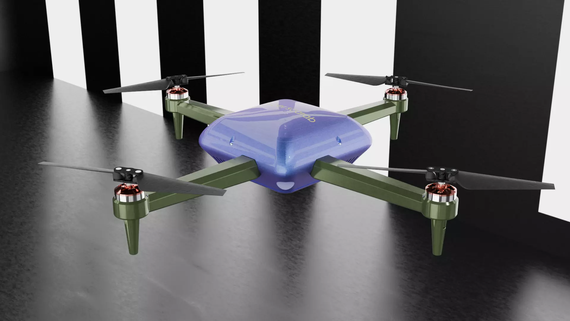 CyberScarab X-Frame Drone 3D Print Model 8 inch Prop Free 3D print model