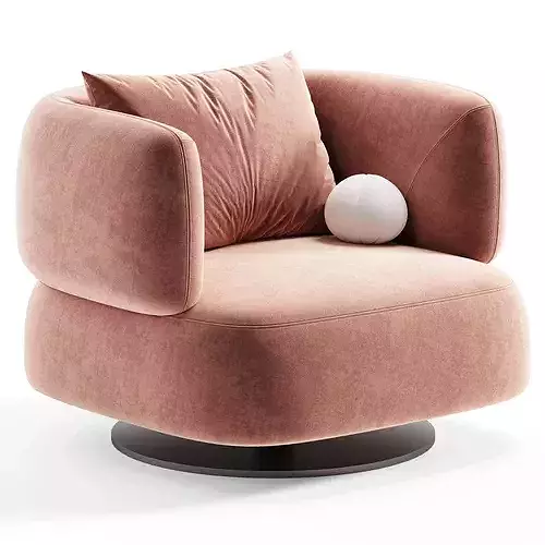 Zeppelin Modern Armchair 3D model 3