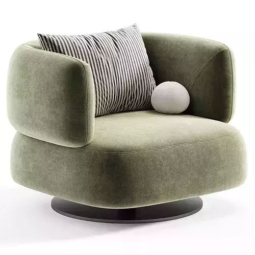 Zeppelin Modern Armchair 3D model 5
