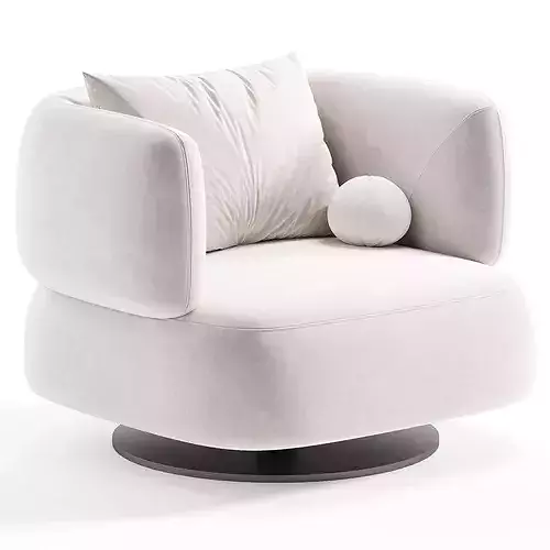 Zeppelin Modern Armchair 3D model 2