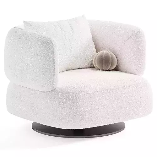 Zeppelin Modern Armchair 3D model 4