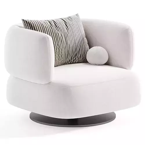 Zeppelin Modern Armchair 3D model 6