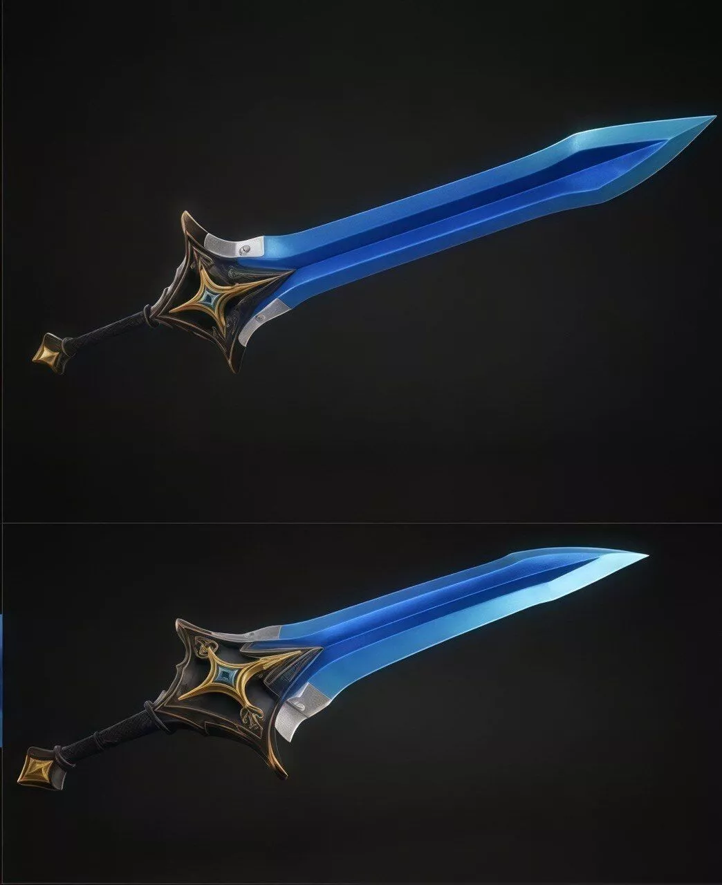 Magical Fantasy Sword Low-poly 3D model