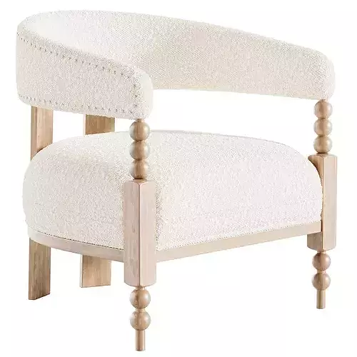 Contemporary Retro Armchair 3D model 2