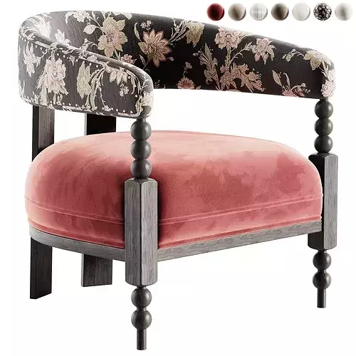 Contemporary Retro Armchair 3D model