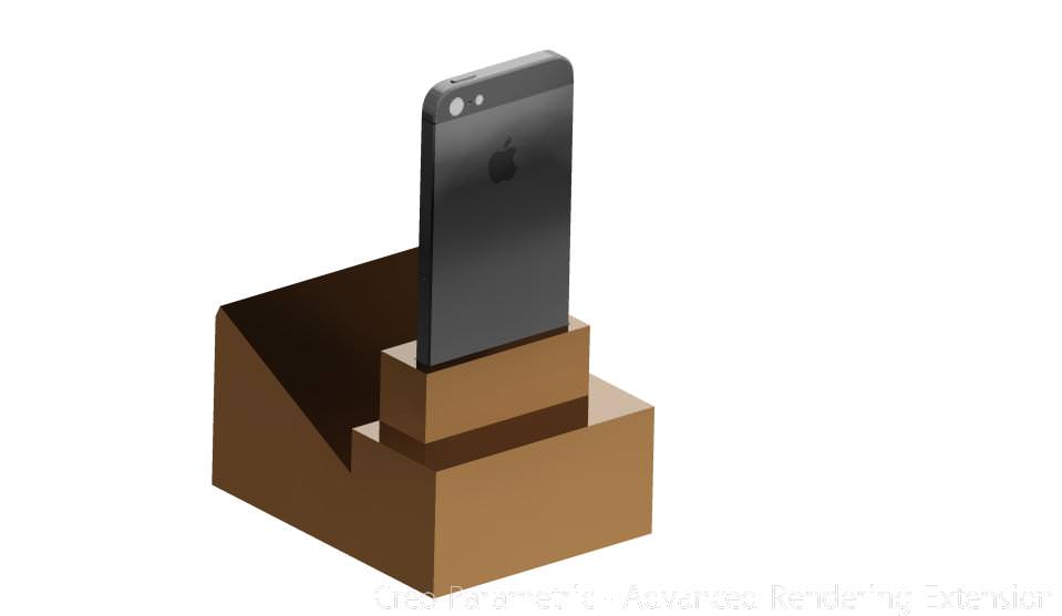 iPhone 5 iPhone 5s speaker dock 3D print model_1