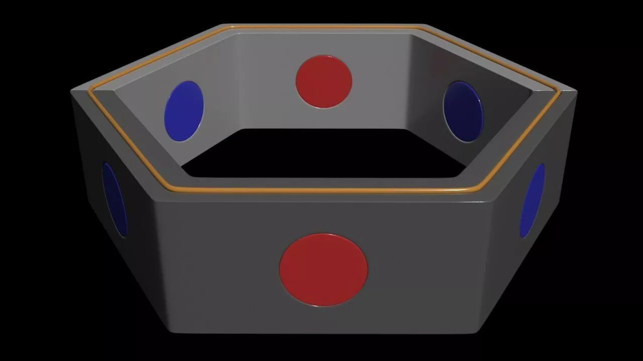 Hexa-Tile Lattice - Inverted Magnetic Connector - Concept 3D print model