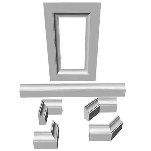 Moulding set of door trim pieces 3D model