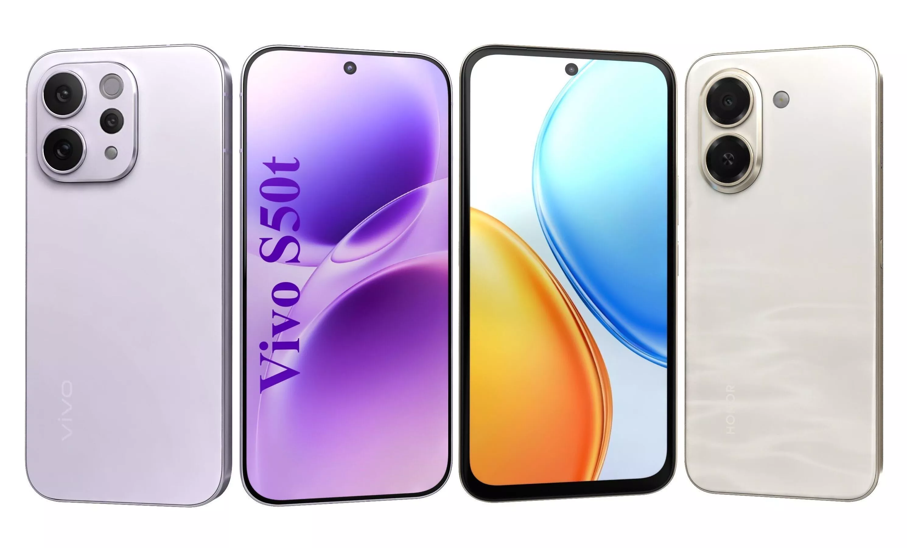 Vivo S50t Inspiration Purple And Honor Play 70C Blue 3D model