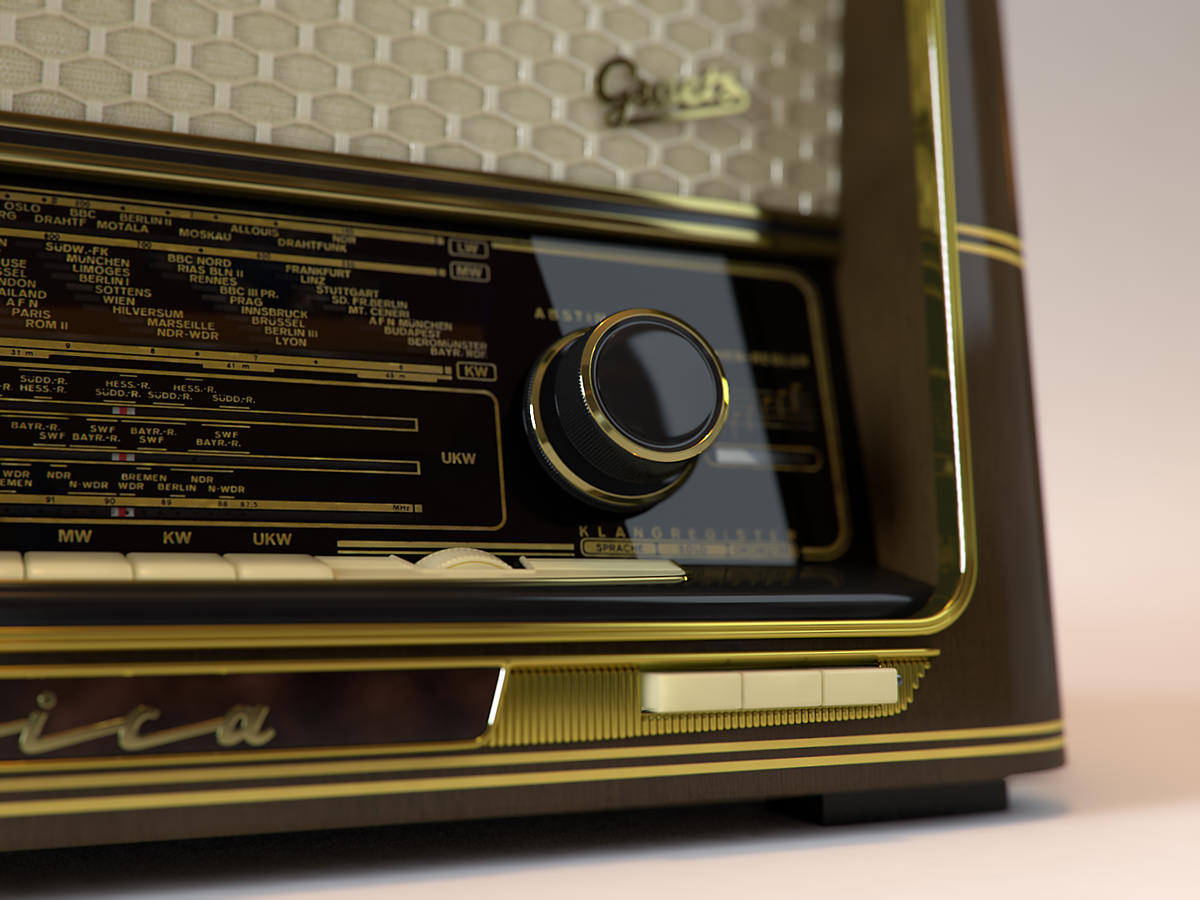 Vintage Radio Graetz Musica 3D model_6