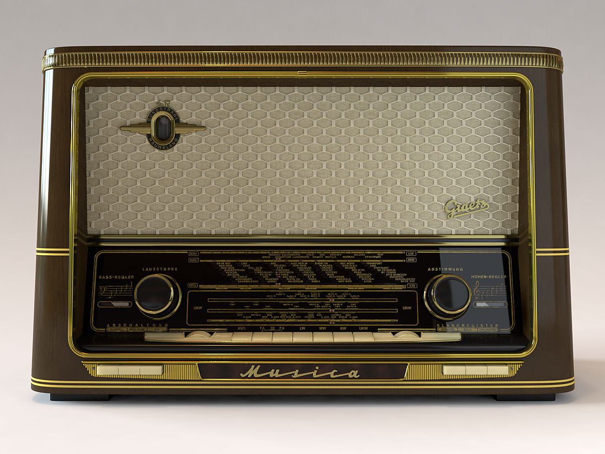 Vintage Radio Graetz Musica 3D model_1