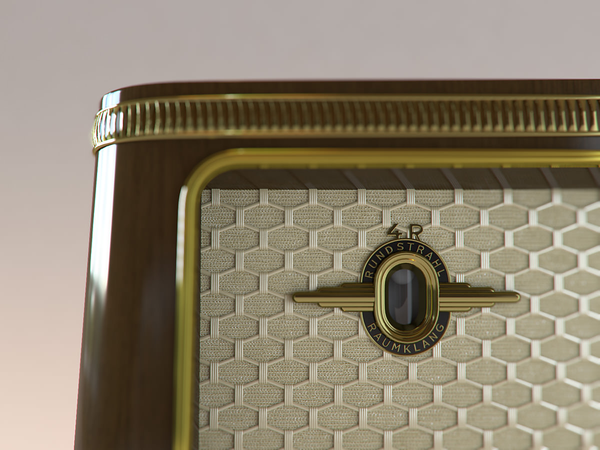 Vintage Radio Graetz Musica 3D model_7
