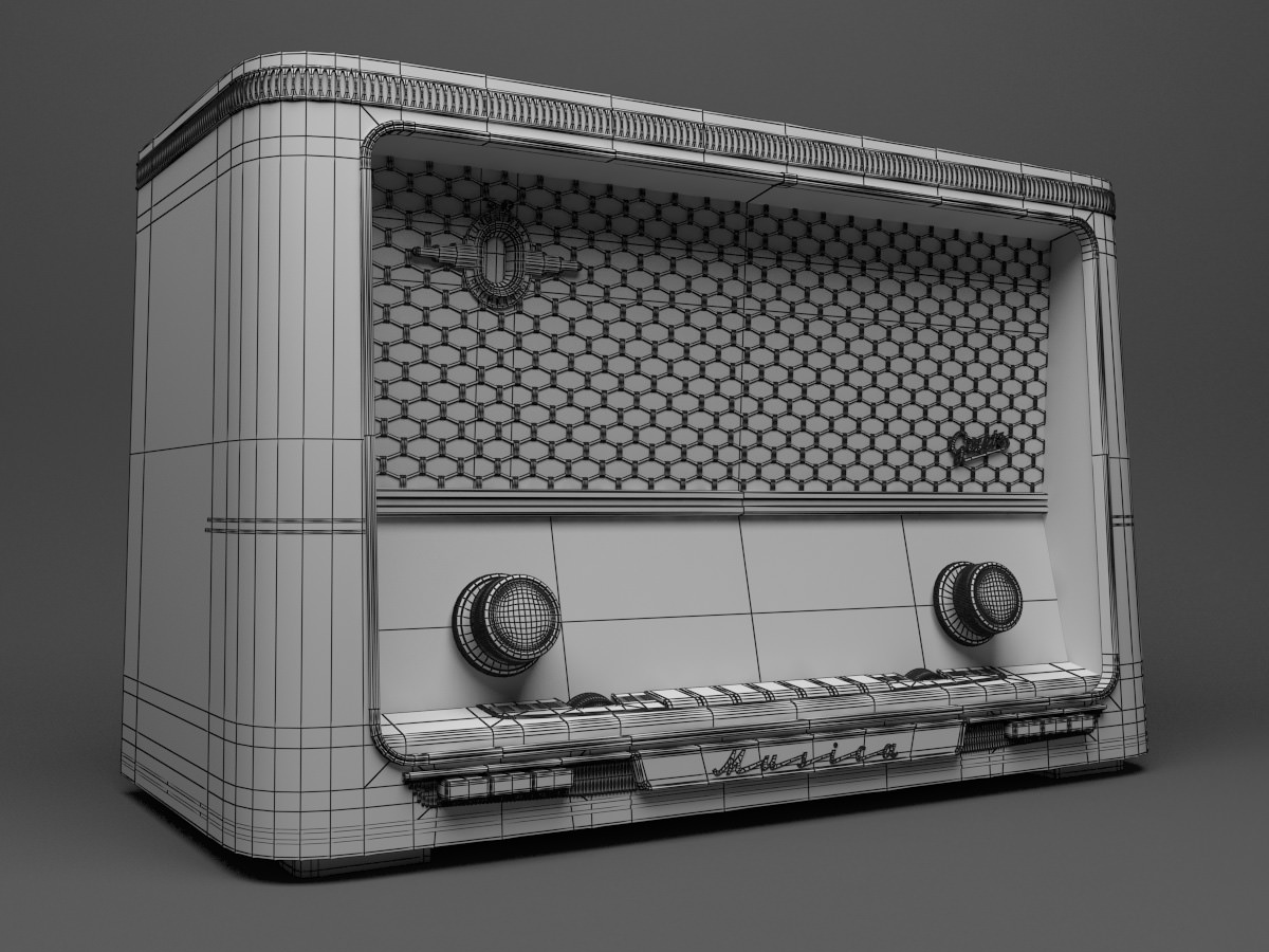 Vintage Radio Graetz Musica 3D model_8