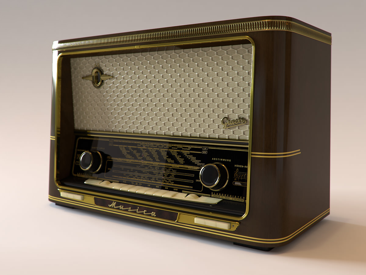 Vintage Radio Graetz Musica 3D model_4