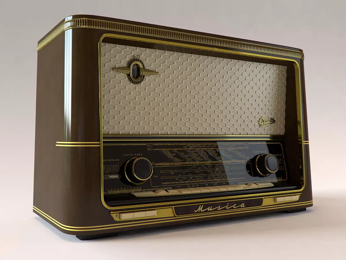 Vintage Radio Graetz Musica 3D model_0
