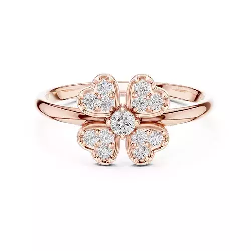 Minimalist Ultra Light Weight Diamond Ring 3dm stl renders