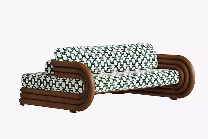 Moruna Double-sided Sofa by Don Tanani 3D model 6