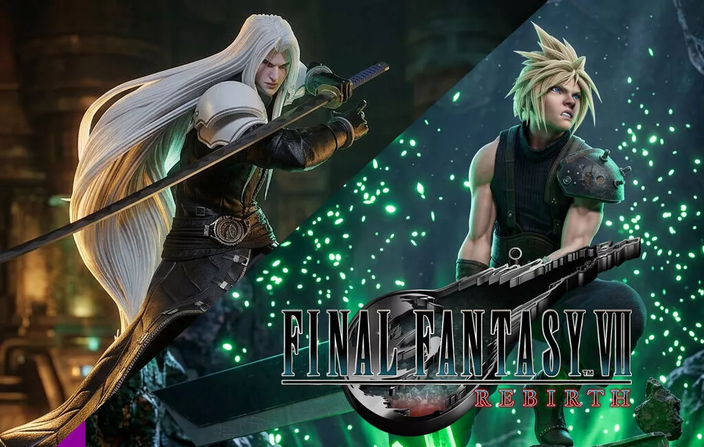 Cloud vs Sephiroth Diorama Statues for 3D Printing 3D print model