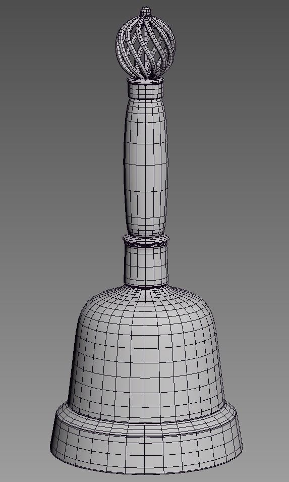Old Little bell 3D model_3