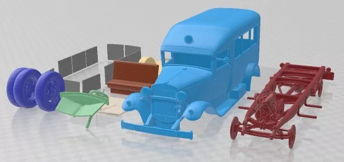 GAZ AA Ambulance 1932 Printable 3D print model