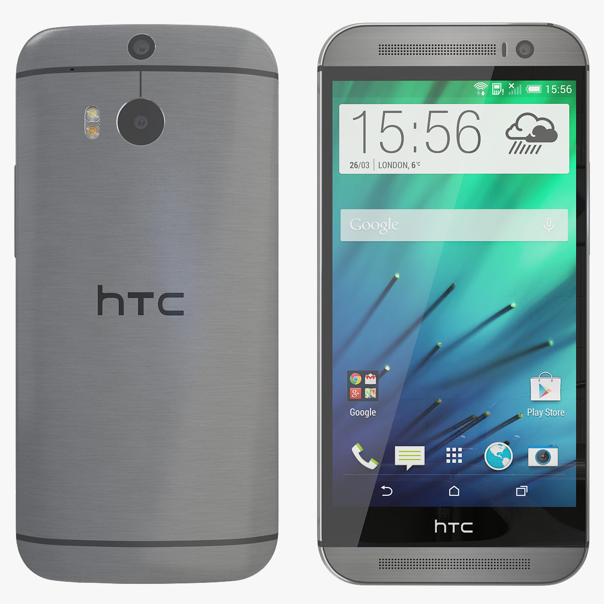 Htc one m8 3D model_3