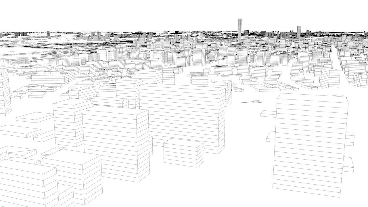 Santiago Streets and Buildings 3D model_9