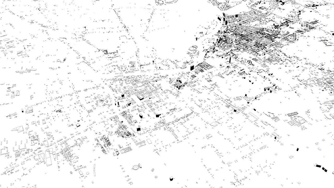 Santiago Streets and Buildings 3D model_8