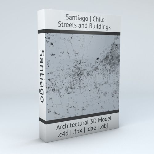 Santiago Streets and Buildings 3D model