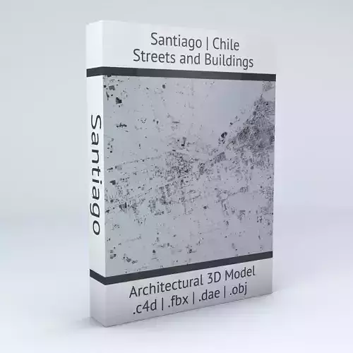 Santiago Streets and Buildings 3D model