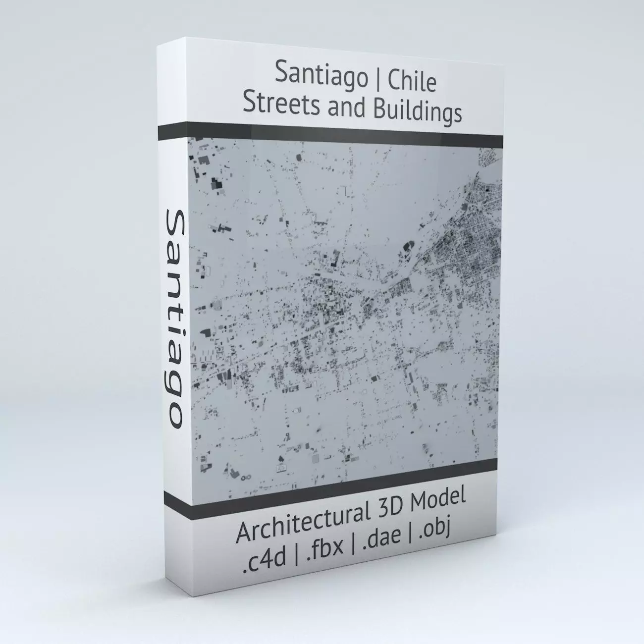 Santiago Streets and Buildings 3D model_0
