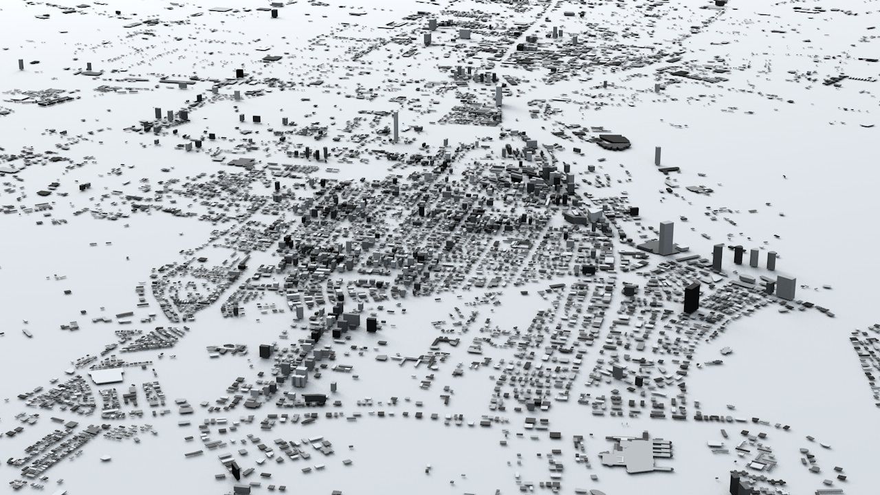 Santiago Streets and Buildings 3D model_4