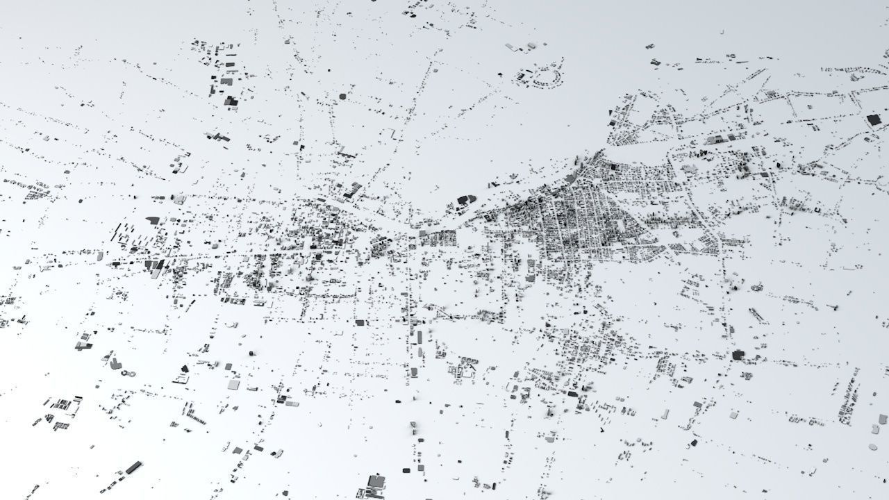 Santiago Streets and Buildings 3D model_1