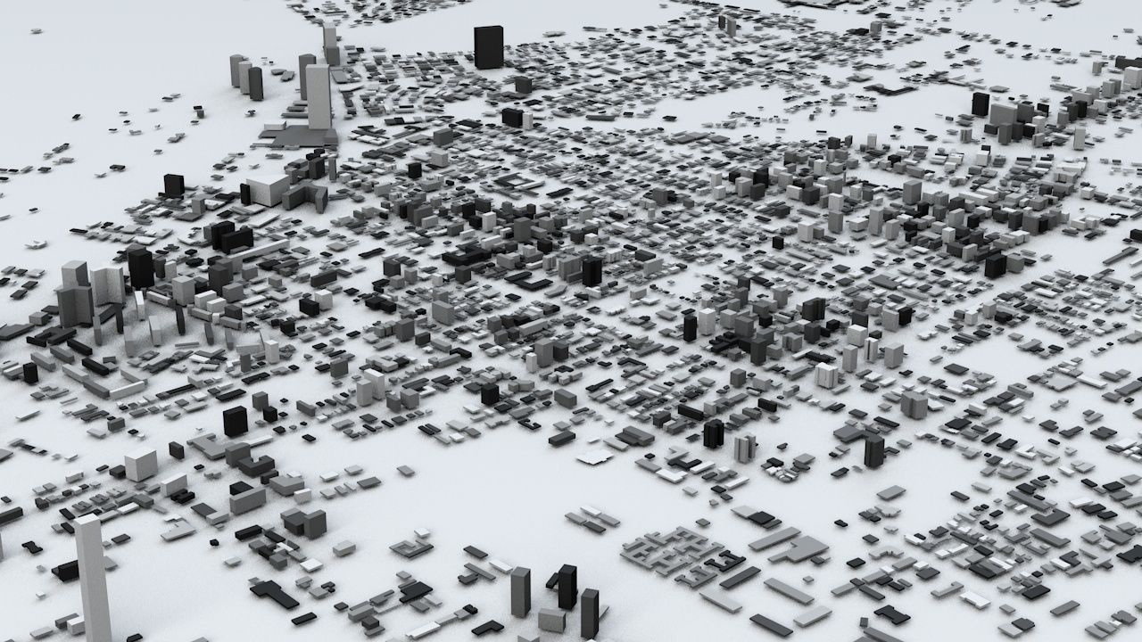 Santiago Streets and Buildings 3D model_3