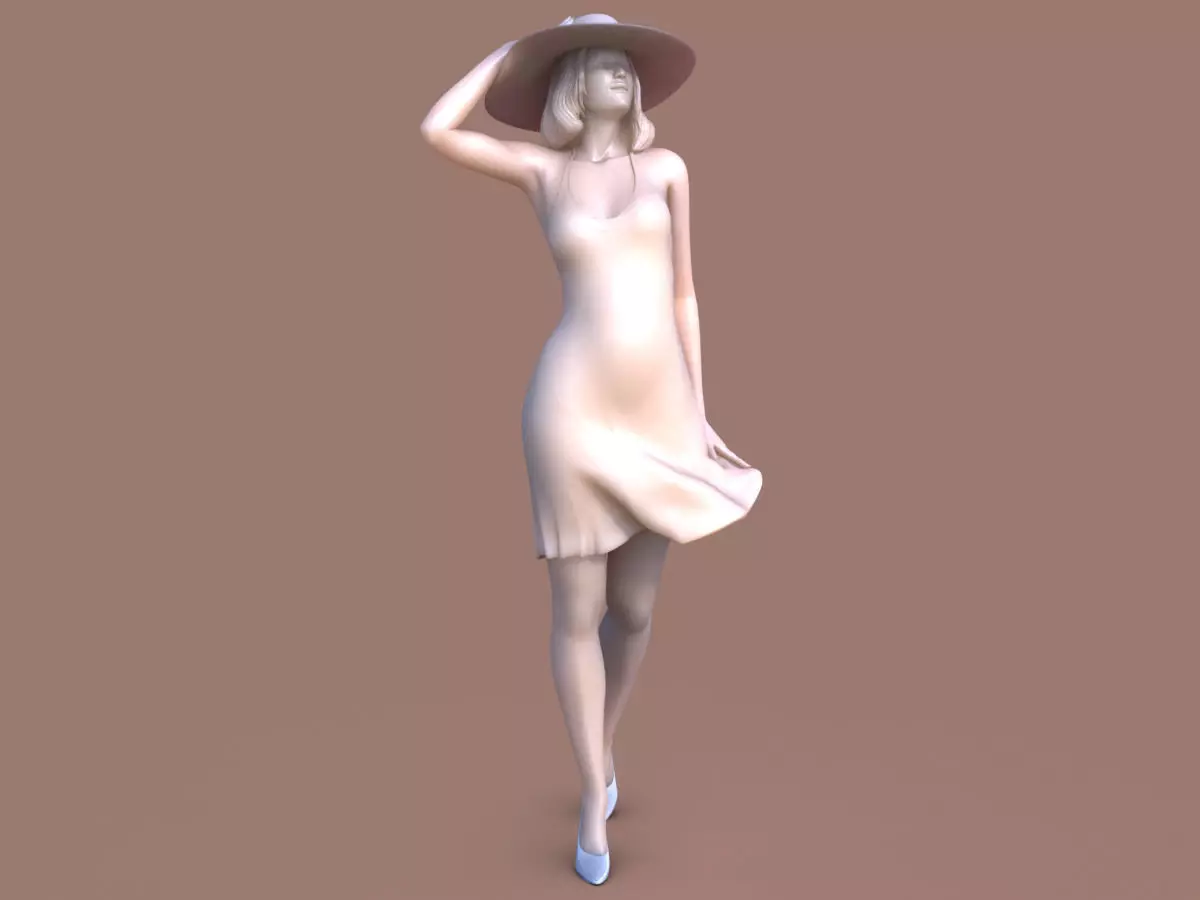 Woman Wind Walk 3D print model