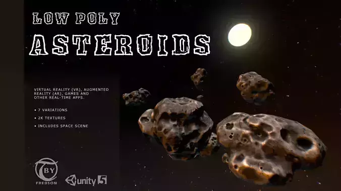 Low Poly Asteroids Low-poly 3D model