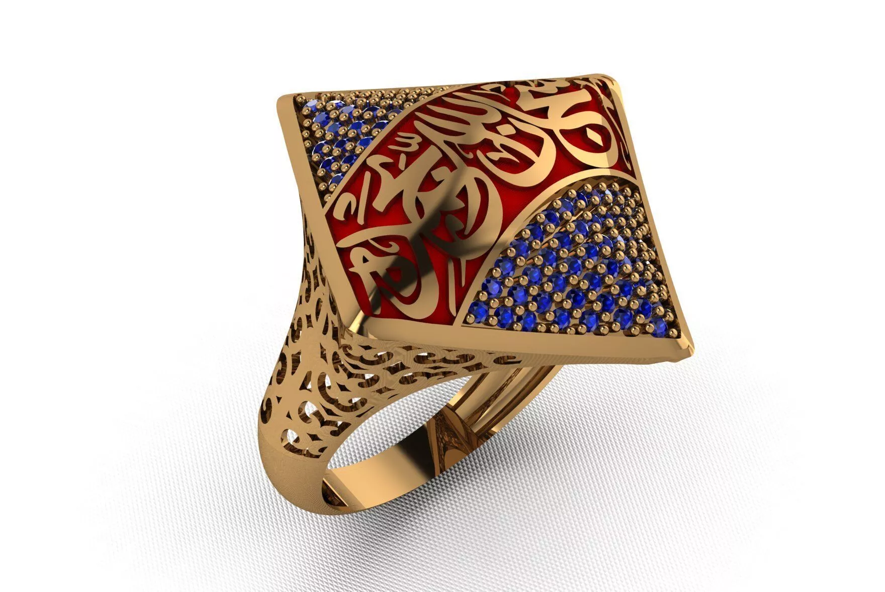 islamic rings 3D print model