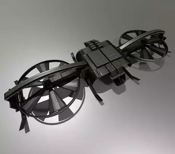 Controllable Drone Design Low-poly 3D model