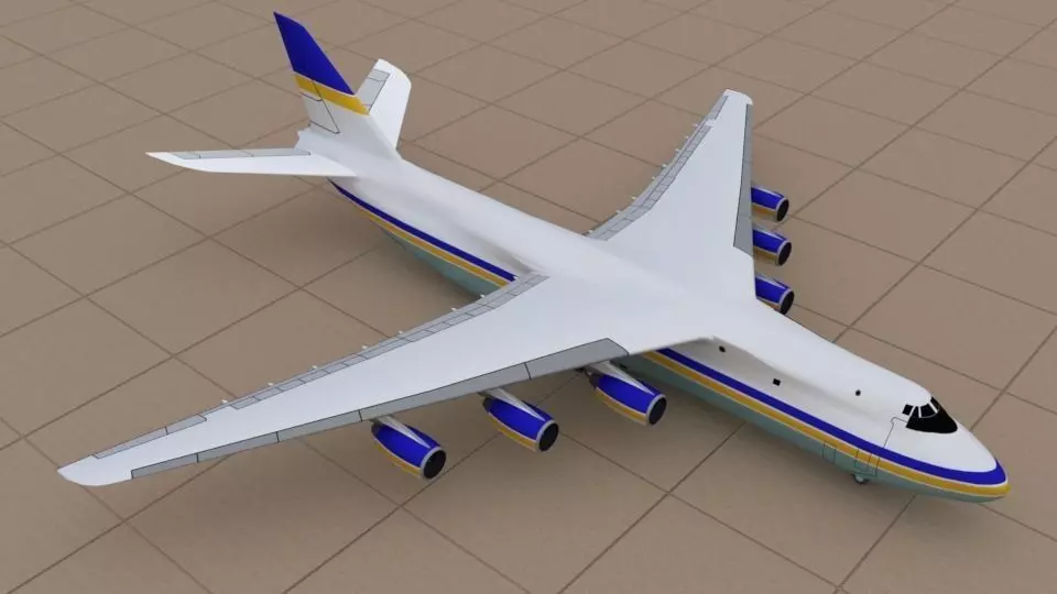 Antonov AN 226 Low-poly 3D model