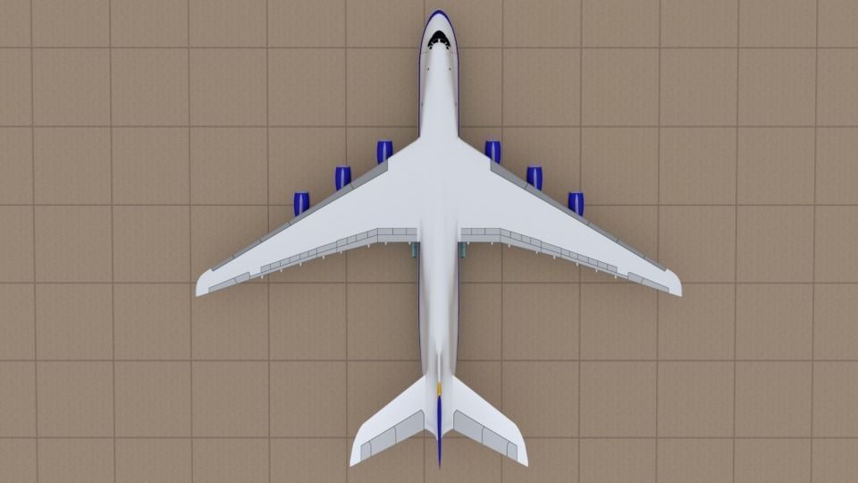 Antonov AN 226 Low-poly 3D model_6