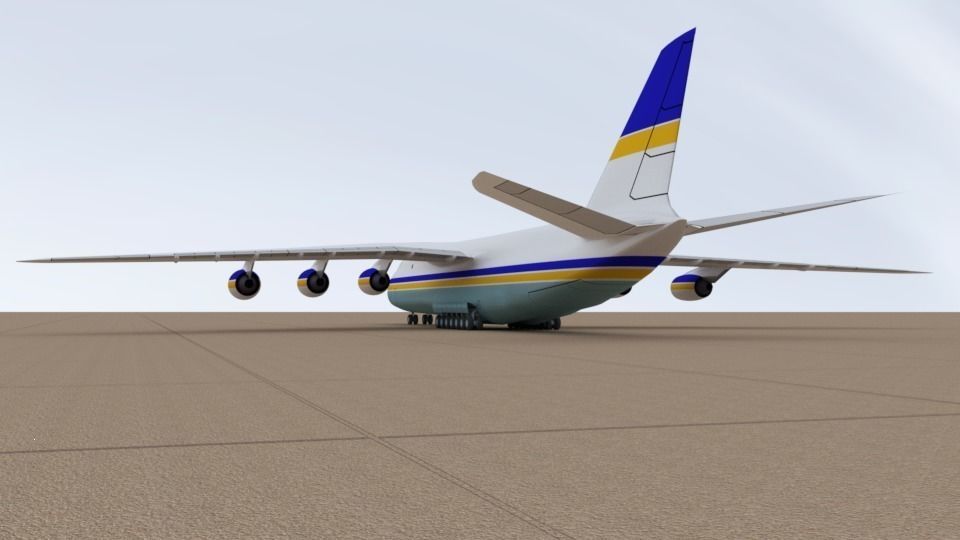 Antonov AN 226 Low-poly 3D model_5