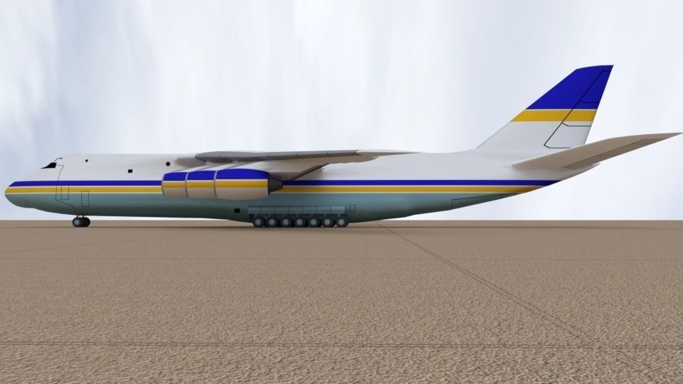 Antonov AN 226 Low-poly 3D model_7