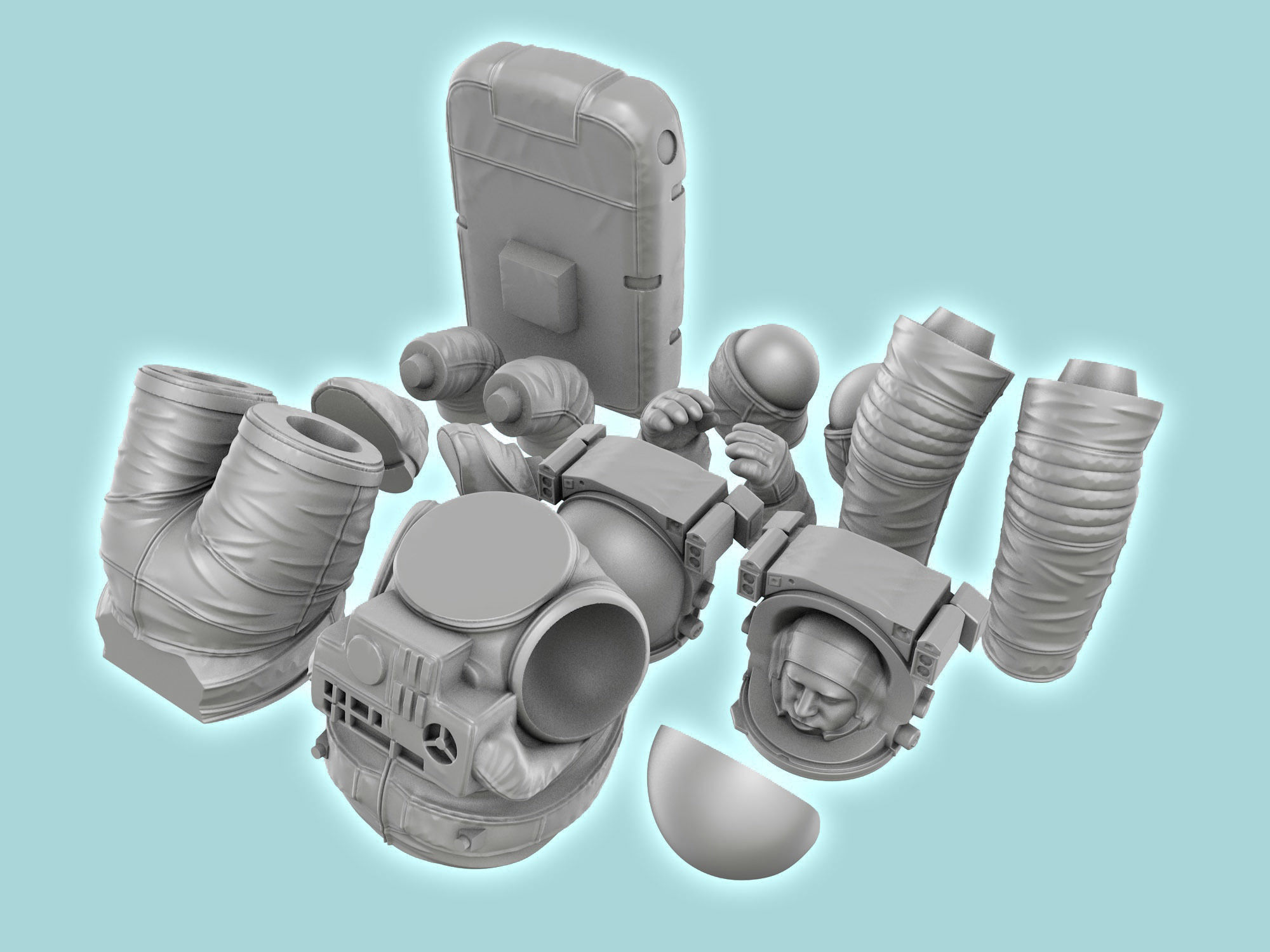 NASA ASTRONAUT 3D print model_4