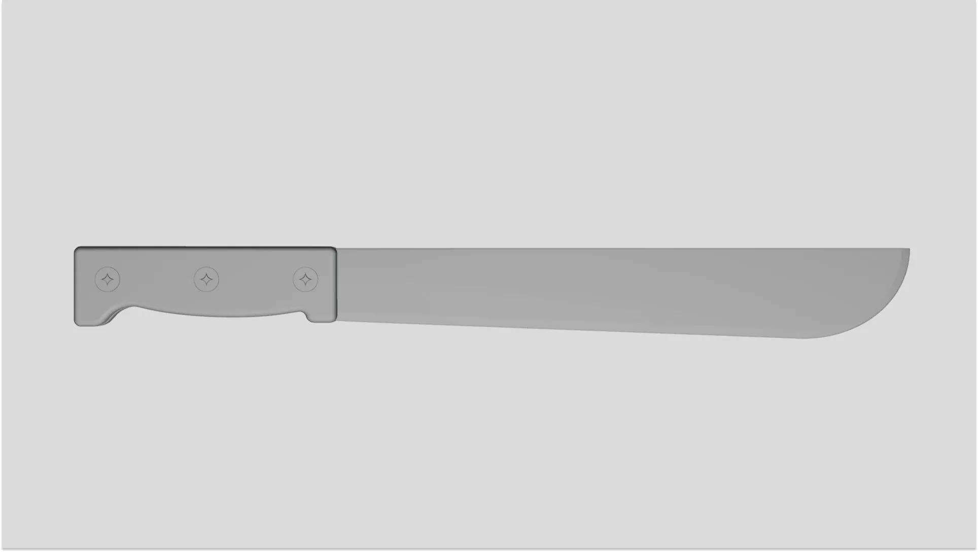 Machete - Geometry Only No Textures No Materials 3D model
