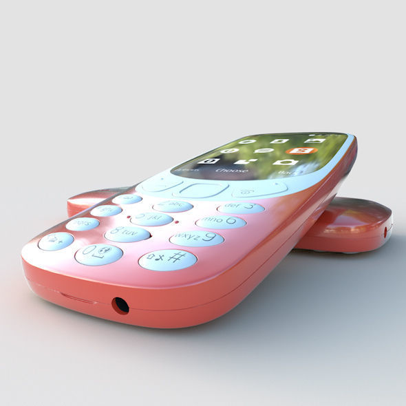 Nokia 3310 Low-poly 3D model_9